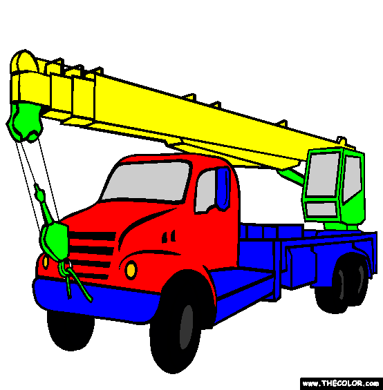 Boom Truck Coloring Page
