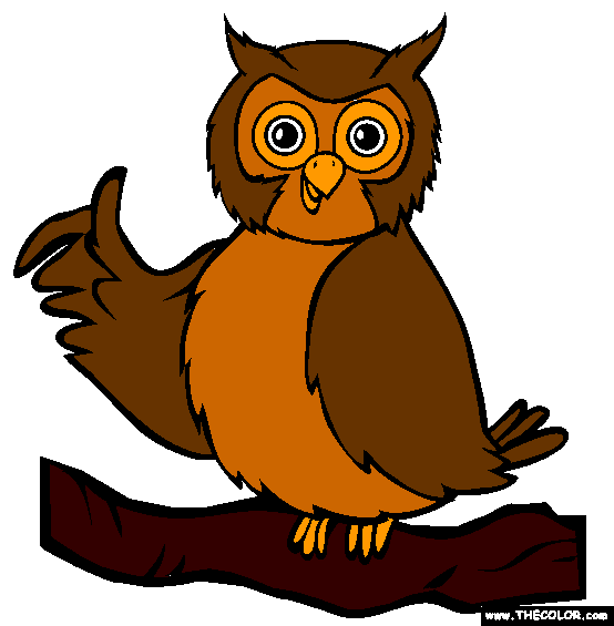 Perched Owl Coloring Page