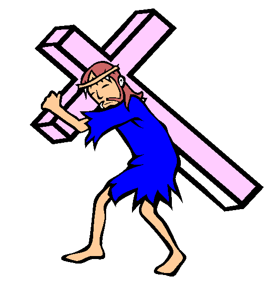 Bearing The Cross Coloring Page