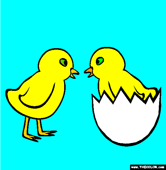 Chicks Coloring Page