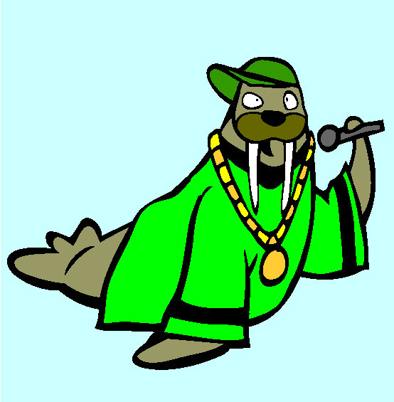 Walrus The Rapper Coloring Page