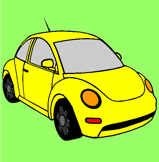 Volkswagen Beetle Coloring Page