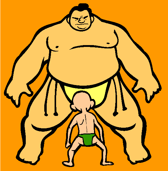 Sumo Wrestling Coloring Page