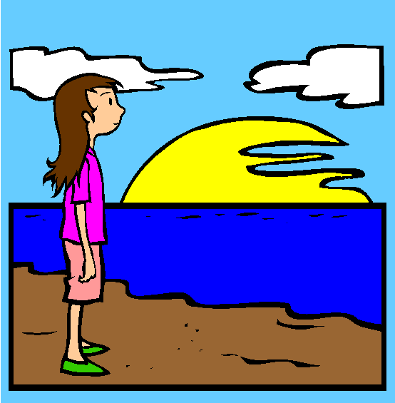 Sunset Coloring Page