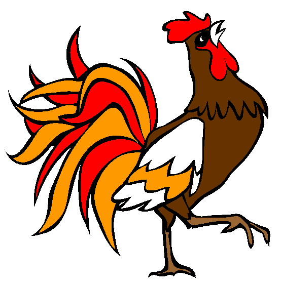 Strutting Rooster Coloring Page