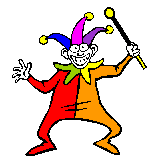 Jester and Baton Coloring Page