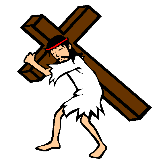 Bearing The Cross Coloring Page