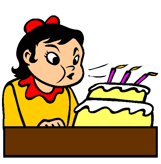 Blowing Candles Coloring Page