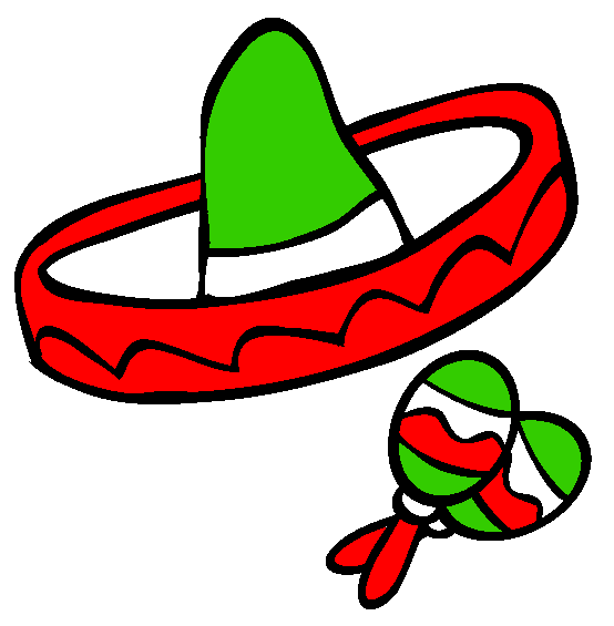 Sombrero and Maracas Online Coloring Page