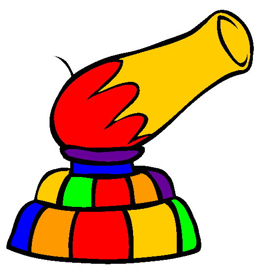 Circus Cannon Coloring Page