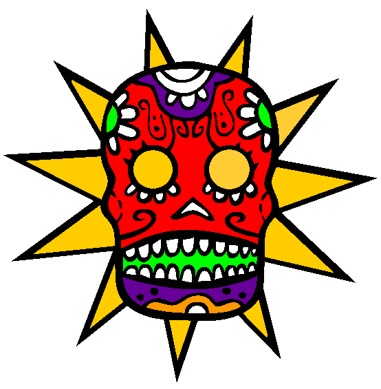 Sun Skull Coloring Page