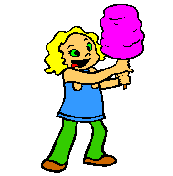 Cotton Candy Coloring Page