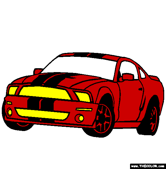 Ford Shelby GT500 Coloring Page