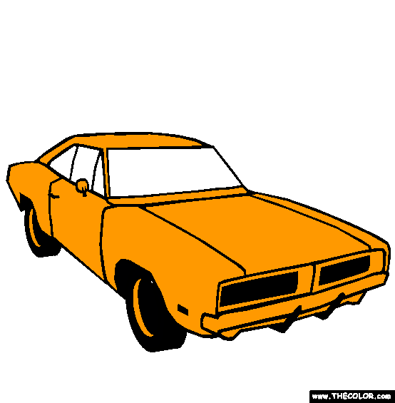 1969 Dodge Challenger Coloring Page