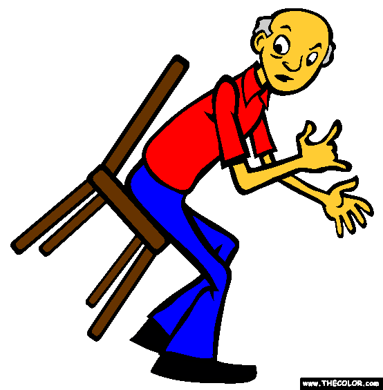 Stuck On Chair Coloring Page