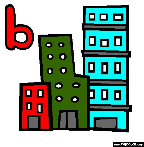 The Letter B Online Alphabet Coloring Page