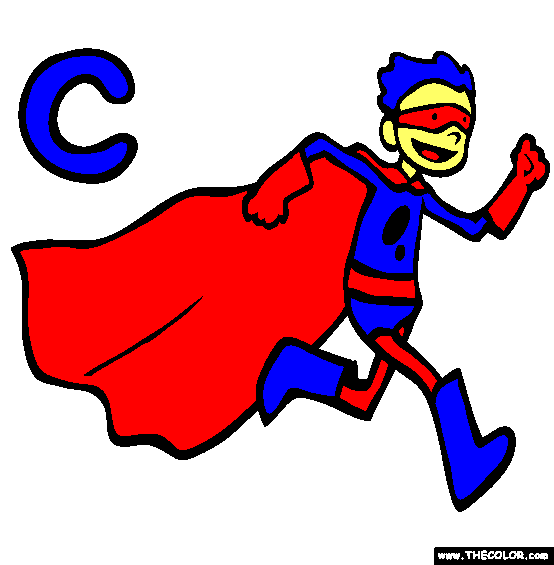 The Letter C Online Alphabet Coloring Page