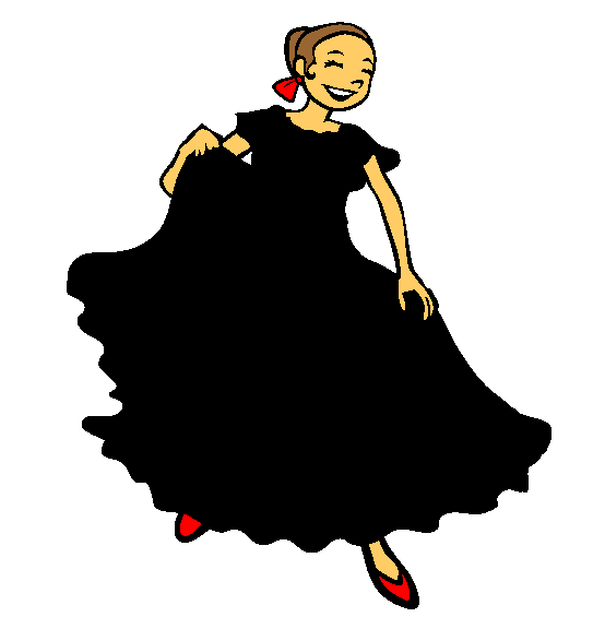 Spanish Dancing Mexican Dance Online Coloring Page