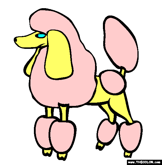 Poodle Coloring Page