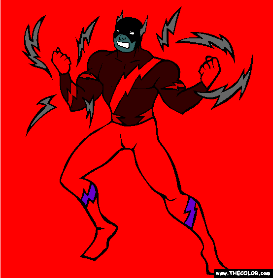 Captain Electric Coloring Page