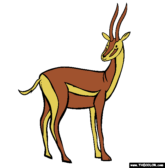 Antelope Coloring Page