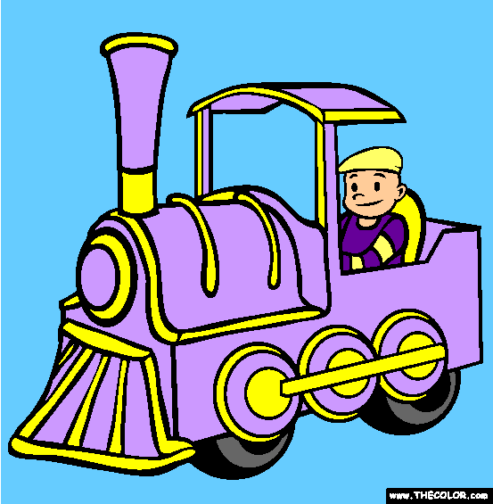 Train Ride Coloring Page
