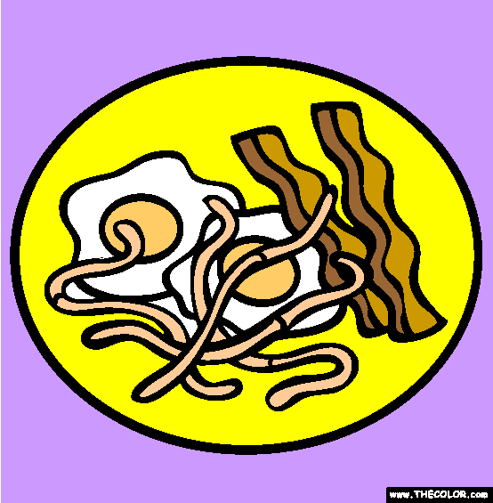 Eggs Bacon And Worms Coloring Page