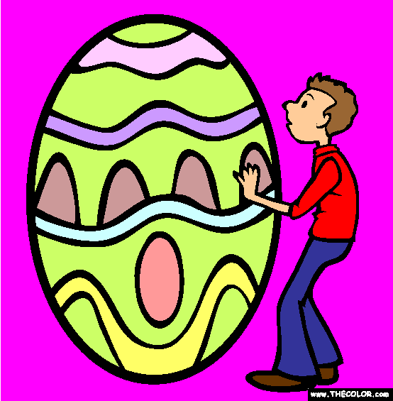 Giant Easter Egg Online Coloring Page