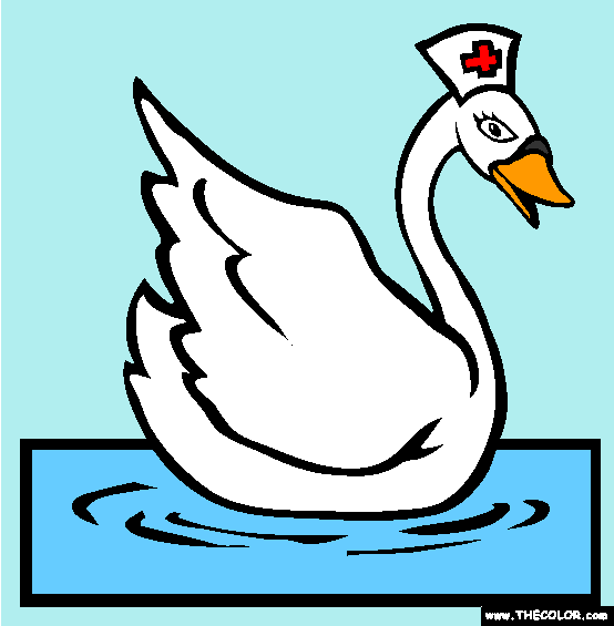 Nurse Swan Online Coloring Page 