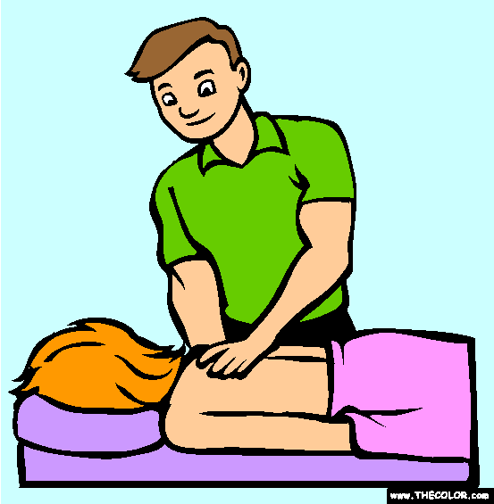 Massage Therapist Coloring Page