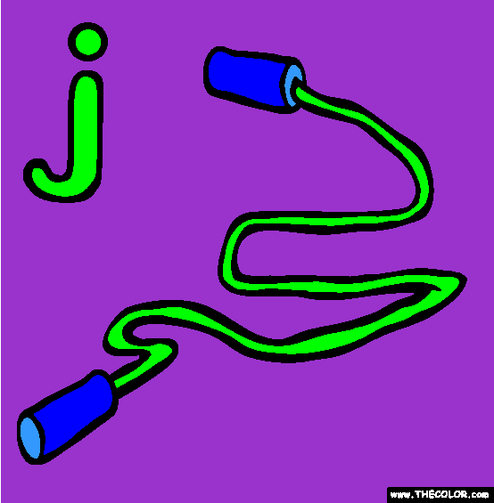 The Letter J Online Alphabet Coloring Page