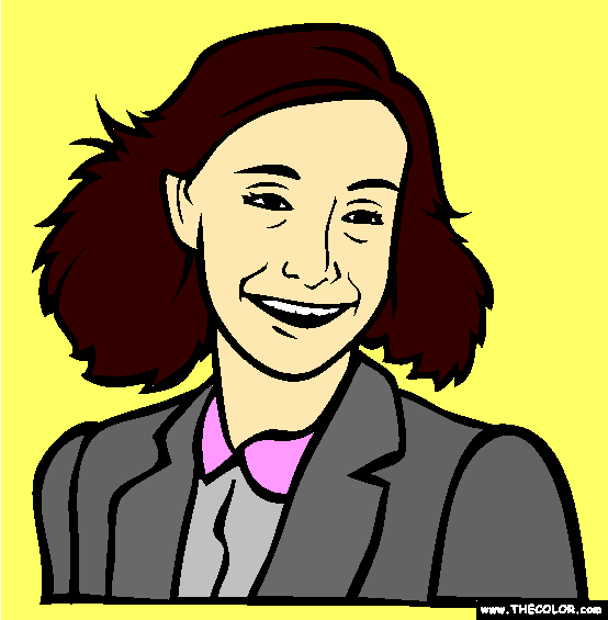 Anne Frank Coloring Page