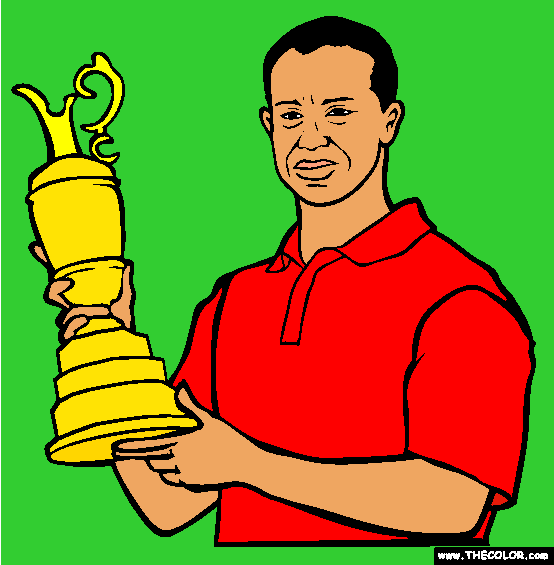 Tiger Woods Coloring Page