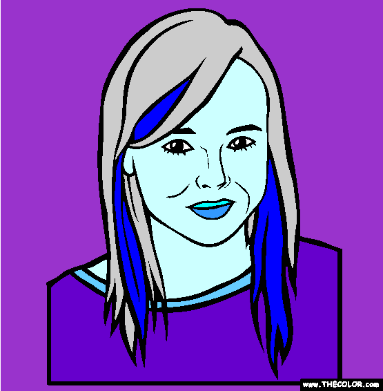Ellen Page Online Coloring Page