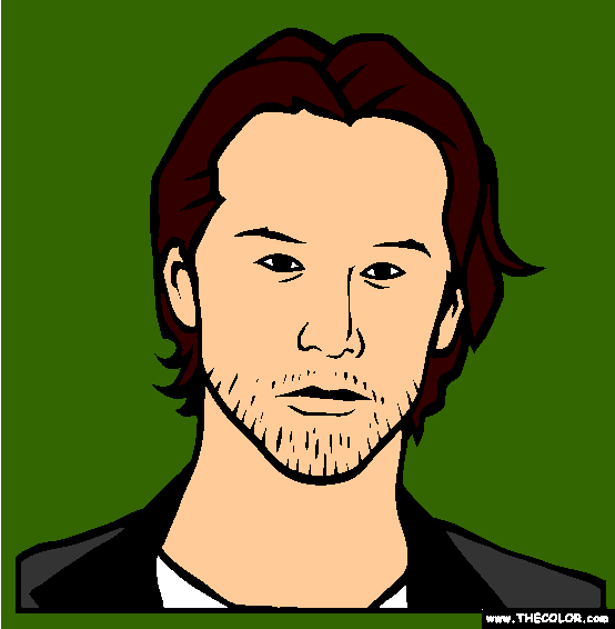 Keanu Reeves Online Coloring Page 