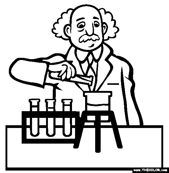 Scientist Coloring Page