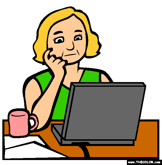 Writer Coloring Page