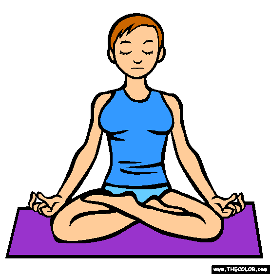 Yoga Instructor Coloring Page