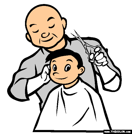 Barber Coloring Page