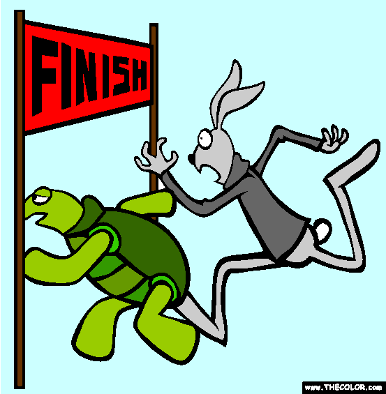 The Tortoise And The Hare Coloring Page