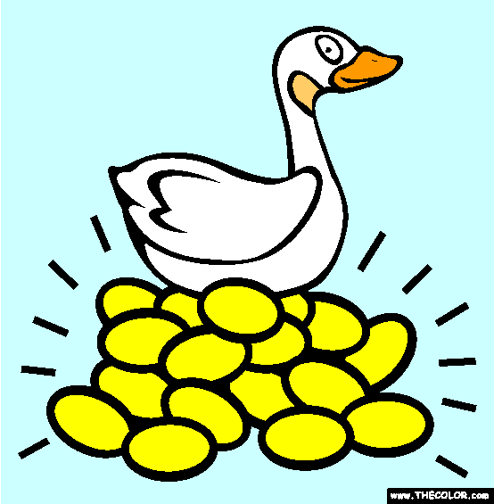 The Goose With Golden Eggs Coloring Page