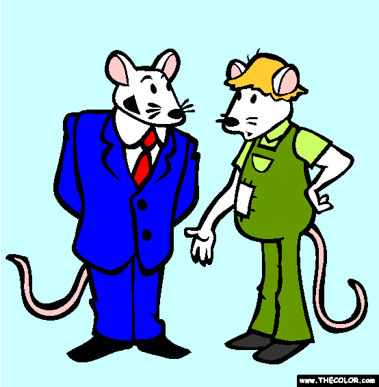 City Mouse Country Mouse Coloring Page