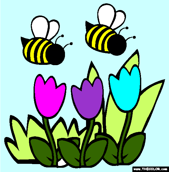 Bees Coloring Page