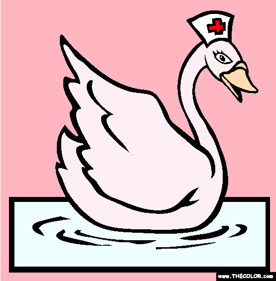 Nurse Swan Online Coloring Page 