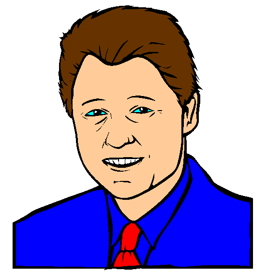 Bill Clinton Coloring Page