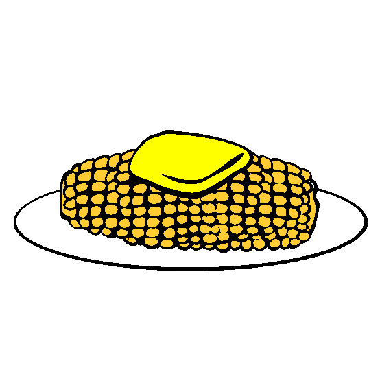 Thanksgiving Corn On The Cob Online Coloring Page