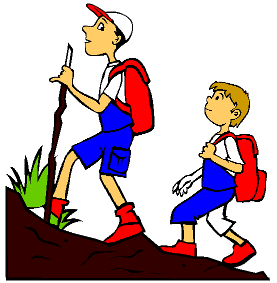Hiking Coloring Page