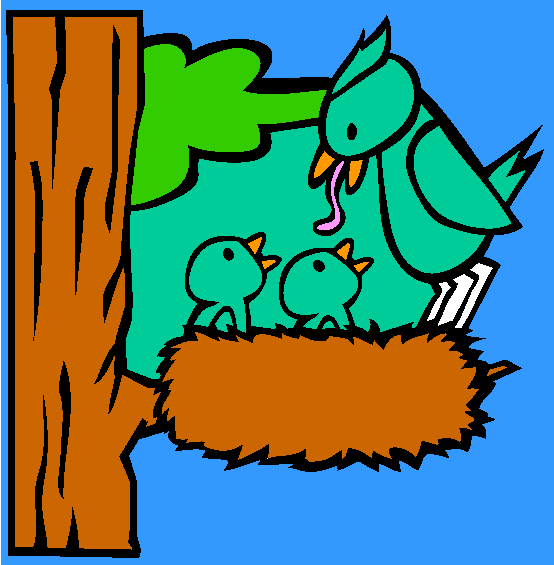 Baby Birds Coloring Page