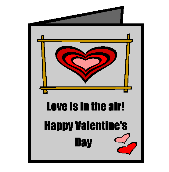 Valentines Day Card Online Coloring Page