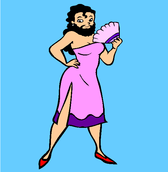Bearded Lady Coloring Page